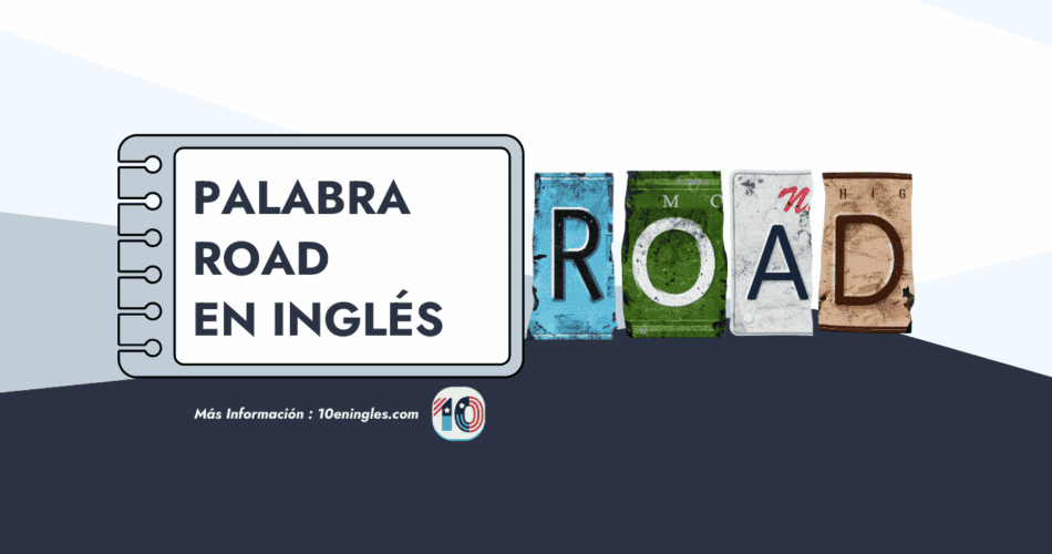 Imagen que muestra la palabra "ROAD" en inglés, formada por letras individuales con aspecto desgastado, como si fueran placas de matrícula antiguas.