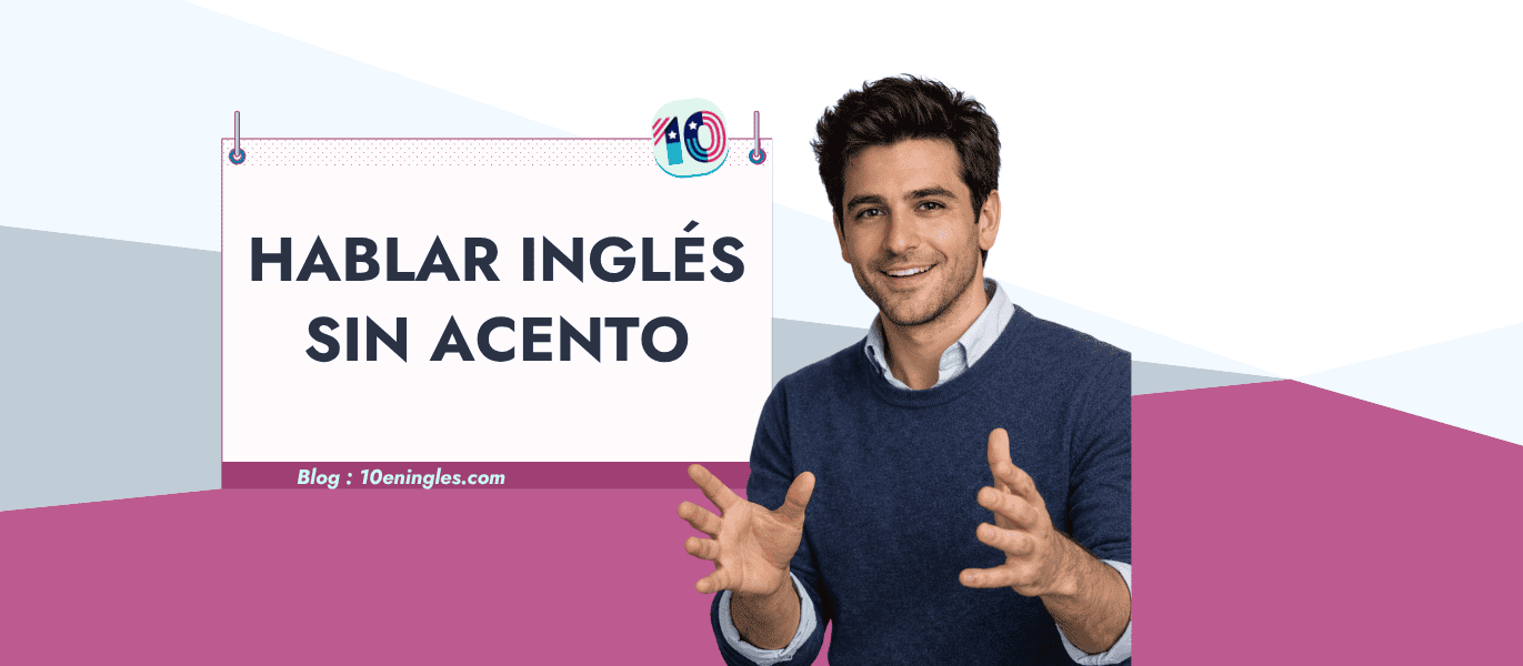 Profesor gesticulando mientras habla, ilustrando cómo hablar inglés sin acento