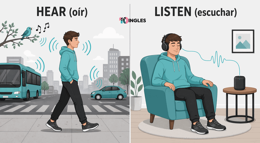 Diferencia entre Hear y Listen: Cuándo Usar Cada Uno