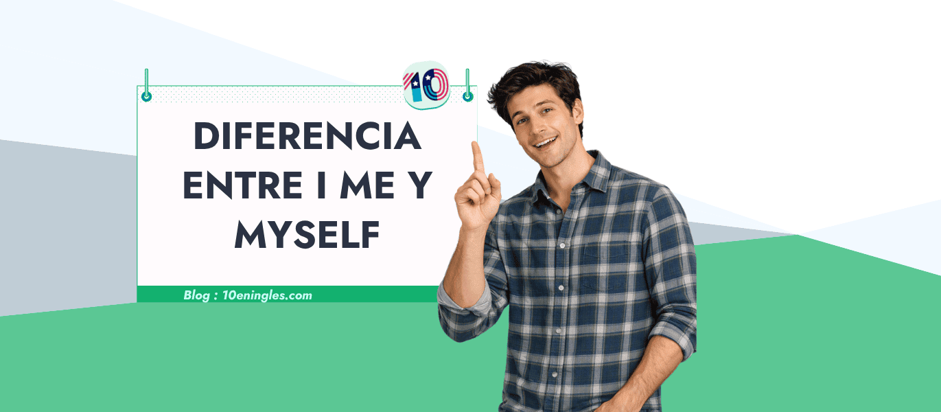 Portada del artículo sobre la diferencia entre I, me y myself en inglés con cuál usar en cada caso.