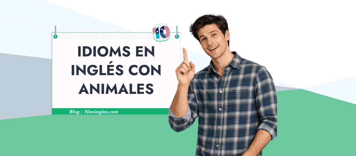 El profesor Aleks Luka presentando la guía de idioms en inglés con animales de 10eningles.