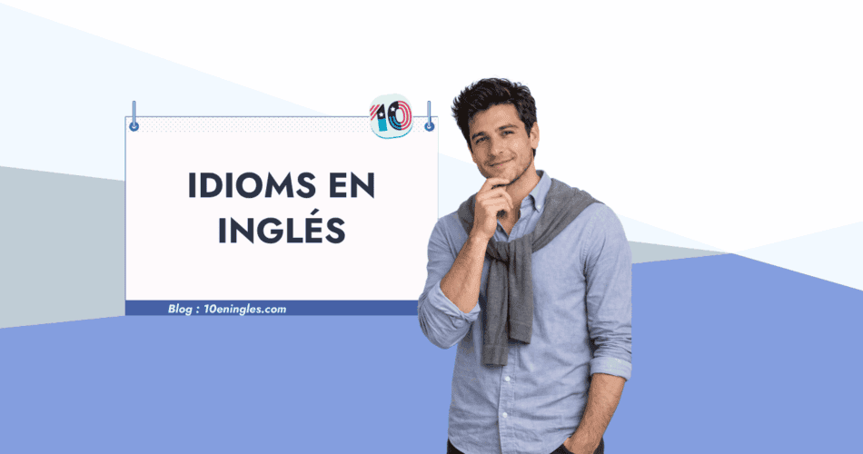 Portada de la guía completa de idioms en inglés con un estudiante pensando