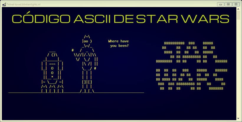 Mira el código ASCII de Star Wars en tu computadora » Adictec