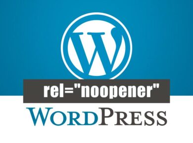 rel="noopener" en WordPress