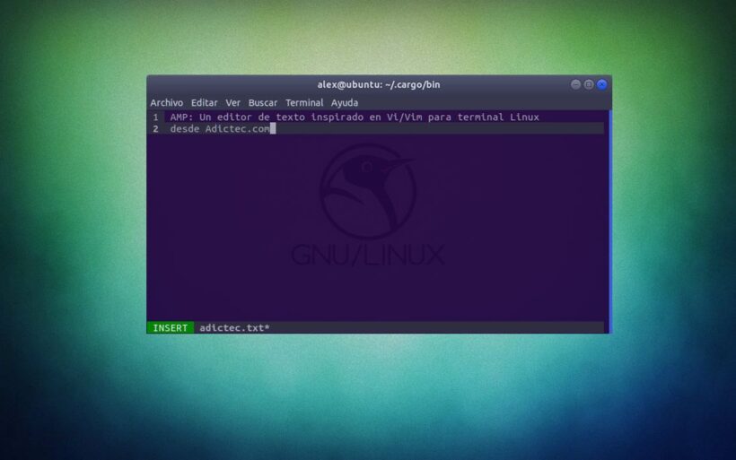 AMP Editor de Texto Linux