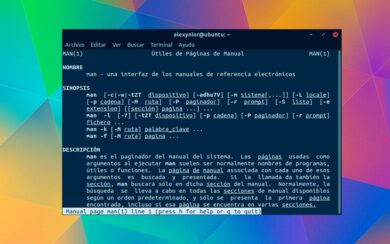 man pages o páginas de manual en Linux