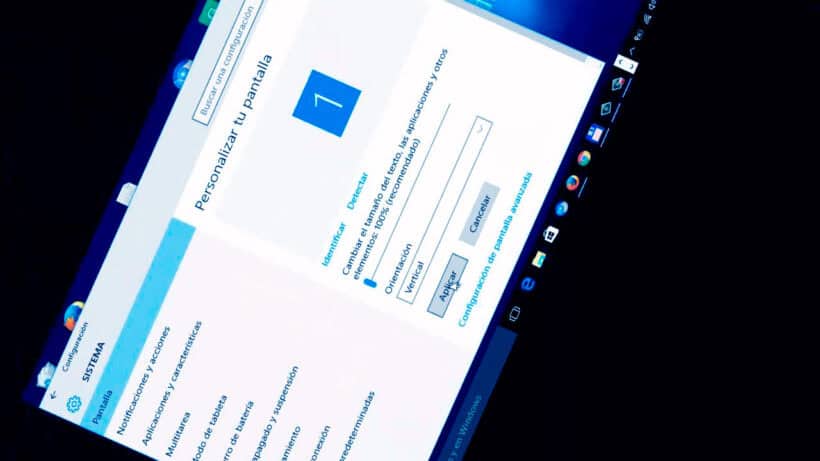 rotación automática de la pantalla en Windows 10