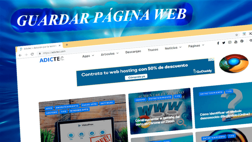 Guardar página web en chrome