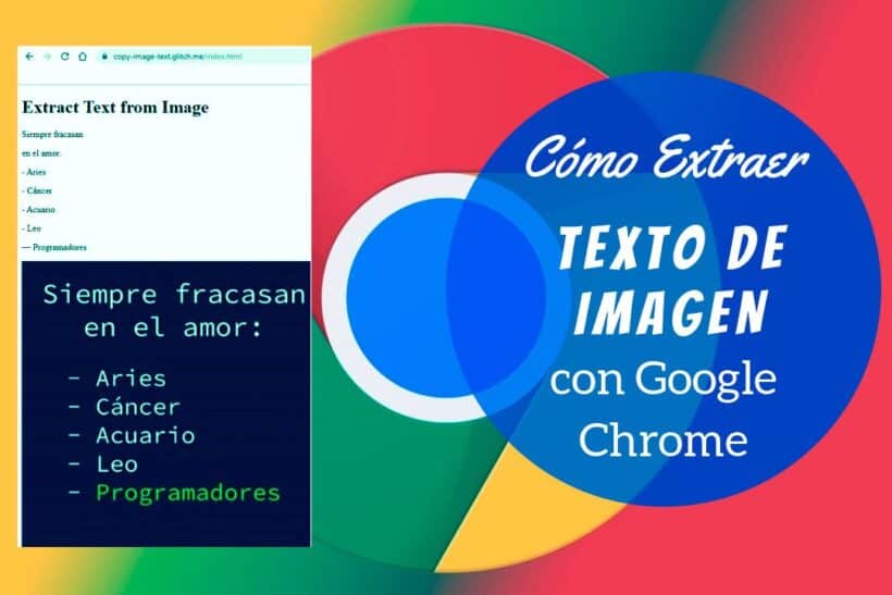 Extraer texto de una imagen con Google Chrome