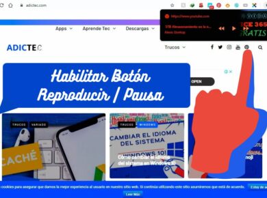Habilitar botón Reproducir Pausa en Google Chrome