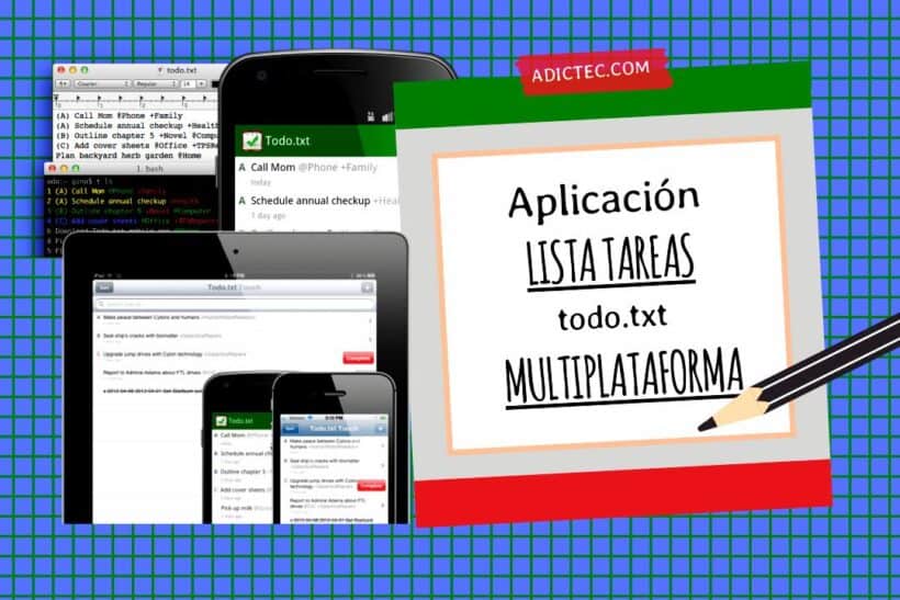 Aplicación Todo.Txt para lista de tareas