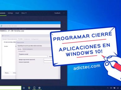 Programar cierre aplicaciones en Windows 10