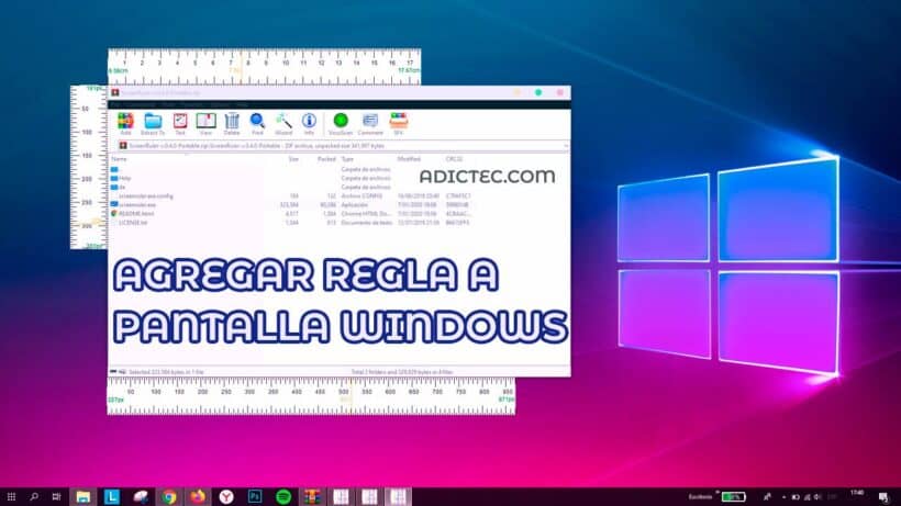 Agregar regla a la pantalla en Windows 10 ScreenRuler