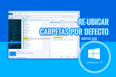 Reasignar carpetas por defecto en Windows 10