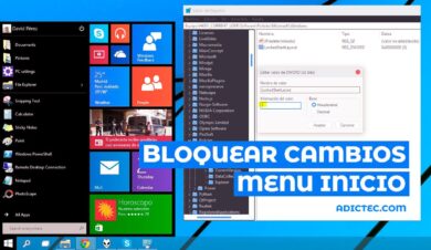 Bloquear cambios Menú Inicio Windows 10