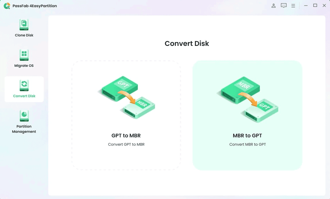 Cómo Convertir un Disco MBR a GPT Windows 10/11 Sin Perder Datos