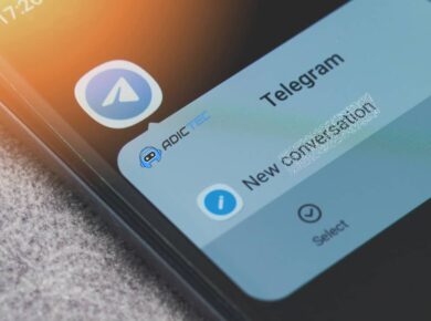 Notificación de Telegram en un teléfono móvil.