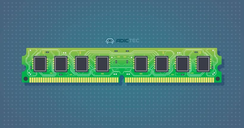 Ilustración de un módulo de memoria RAM, representando el análisis de memoria con la herramienta Volatilidad 3.