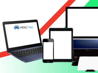 Variedad de dispositivos electrónicos — portátil, teléfono inteligente, tableta y monitor de escritorio — con pantallas de diferentes tamaños, todos medidos en pulgadas.