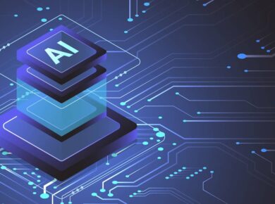 Representación gráfica de servidores Cloud GPU para IA; pila de cubos que simbolizan la potencia de procesamiento para aprendizaje automático.