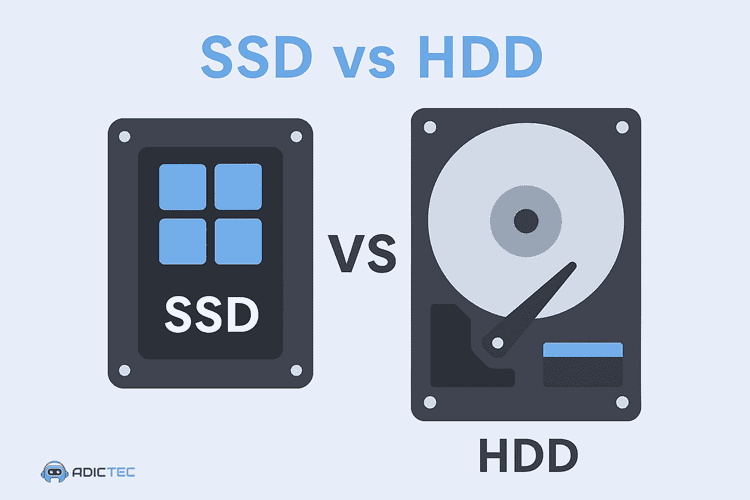 Comparativa visual de un SSD vs HDD
