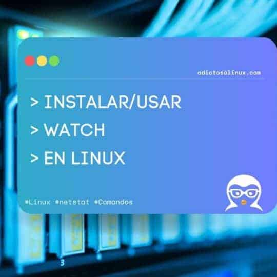 Imagen que anuncia una guía sobre la instalación y el uso del comando watch en sistemas Linux. Se muestra un fondo con servidores.