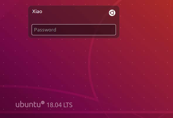 Pantalla de inicio de sesión de Ubuntu, mostrando un campo de entrada de contraseña vacío, ilustrando una situación de contraseña olvidada.