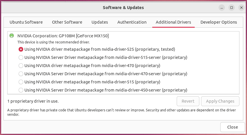 Instalar controladores de Nvidia en Ubuntu