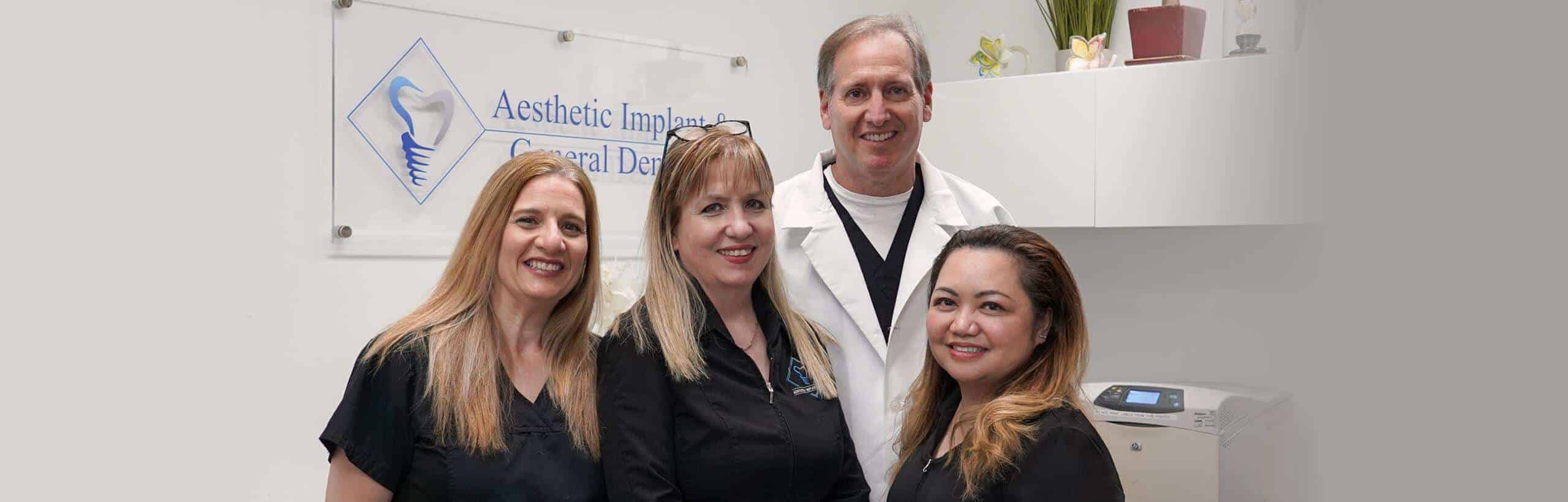 Close up shot of dental professionals inside clinic