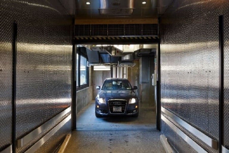 ابعاد استاندارد آسانسور ماشین بر 