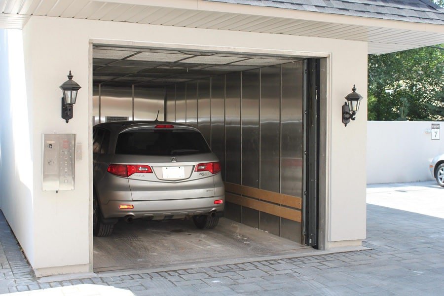 ابعاد استاندارد آسانسور ماشین بر 