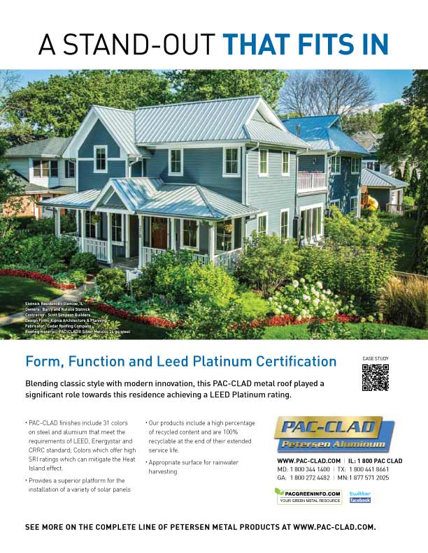 Print ad for Peterson Aluminum roofing.