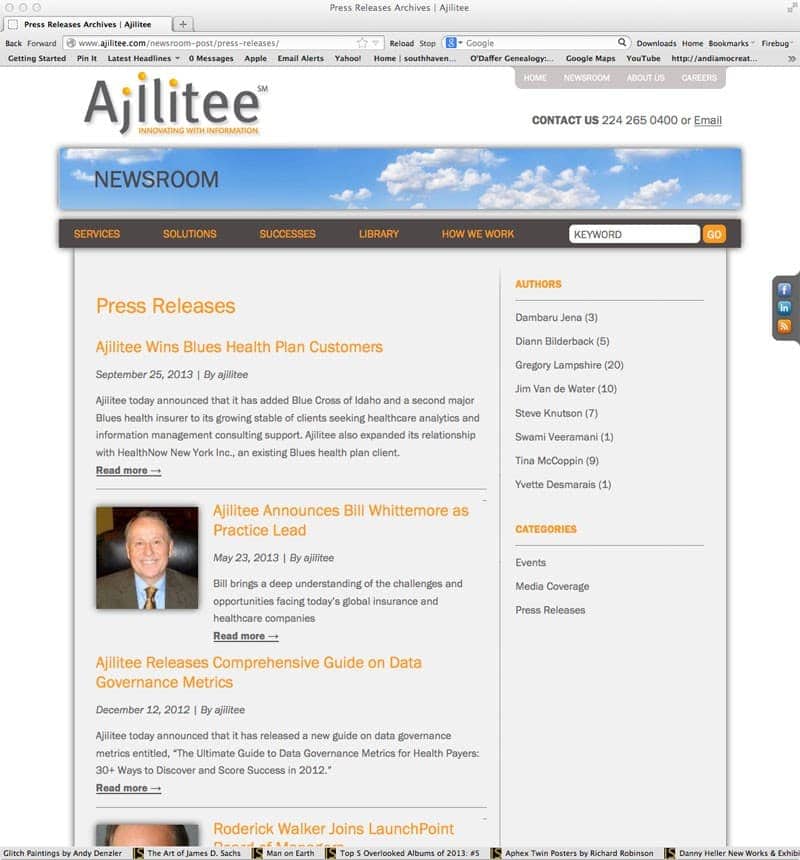 Sample news post page.