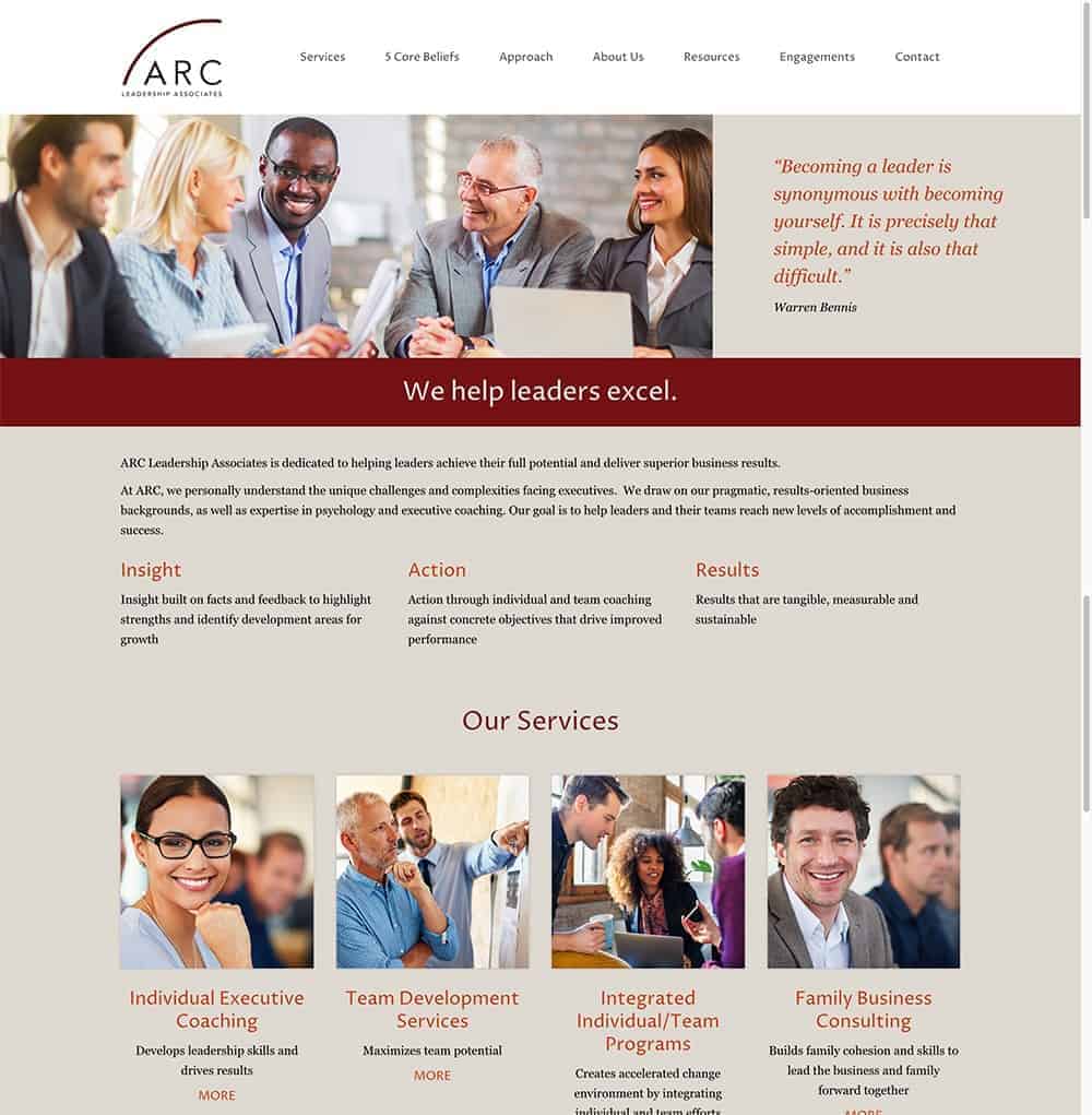 Home page design.