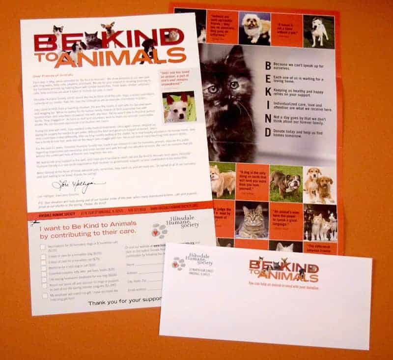 Hinsdale Humane Society - direct marketing packet