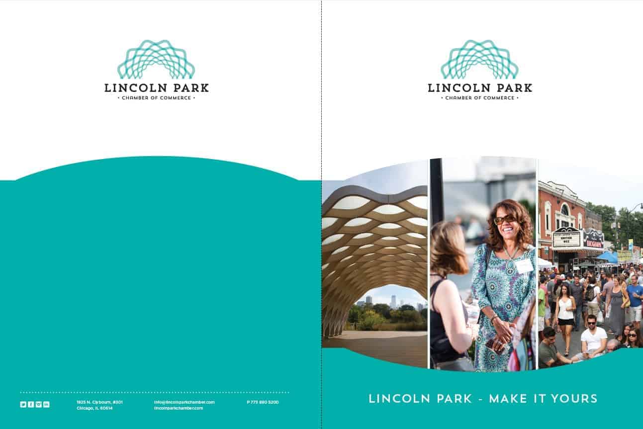 Branded membership folder, exterior view.