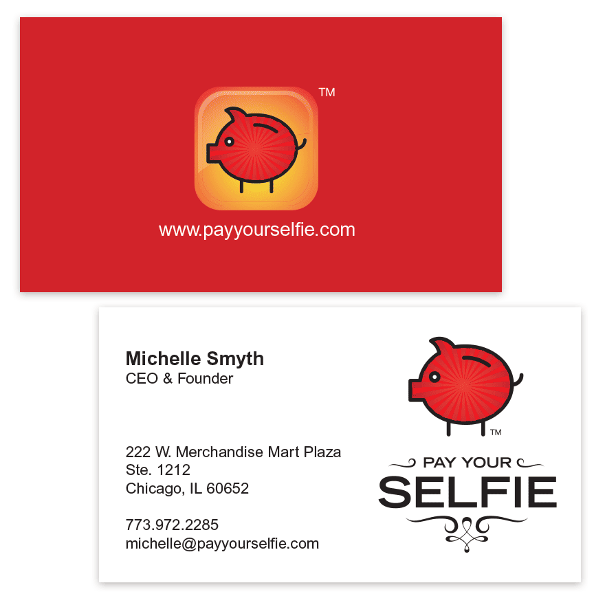 Pay Your Selfie brand design - Business card
