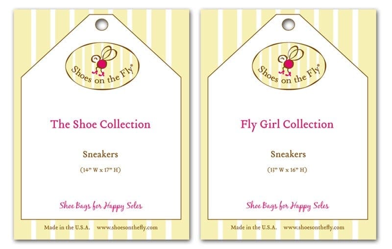 Shoes on the Fly - branded tags