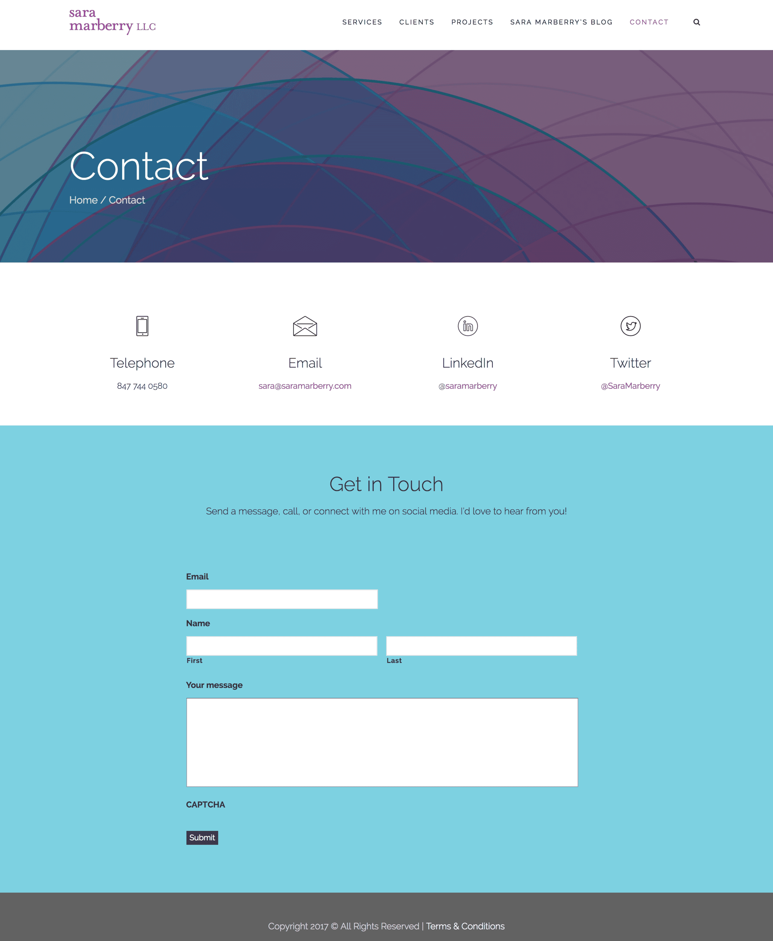 Contact page.