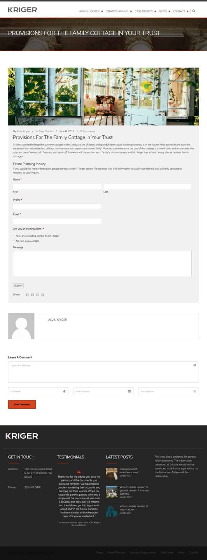 Sample case study page.