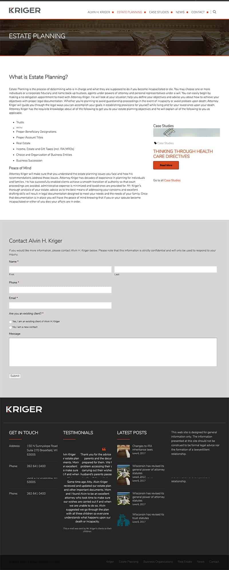 Services page.