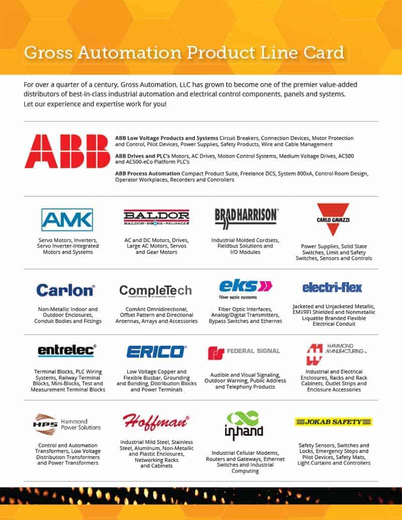 Flyer promoting product line, front side.