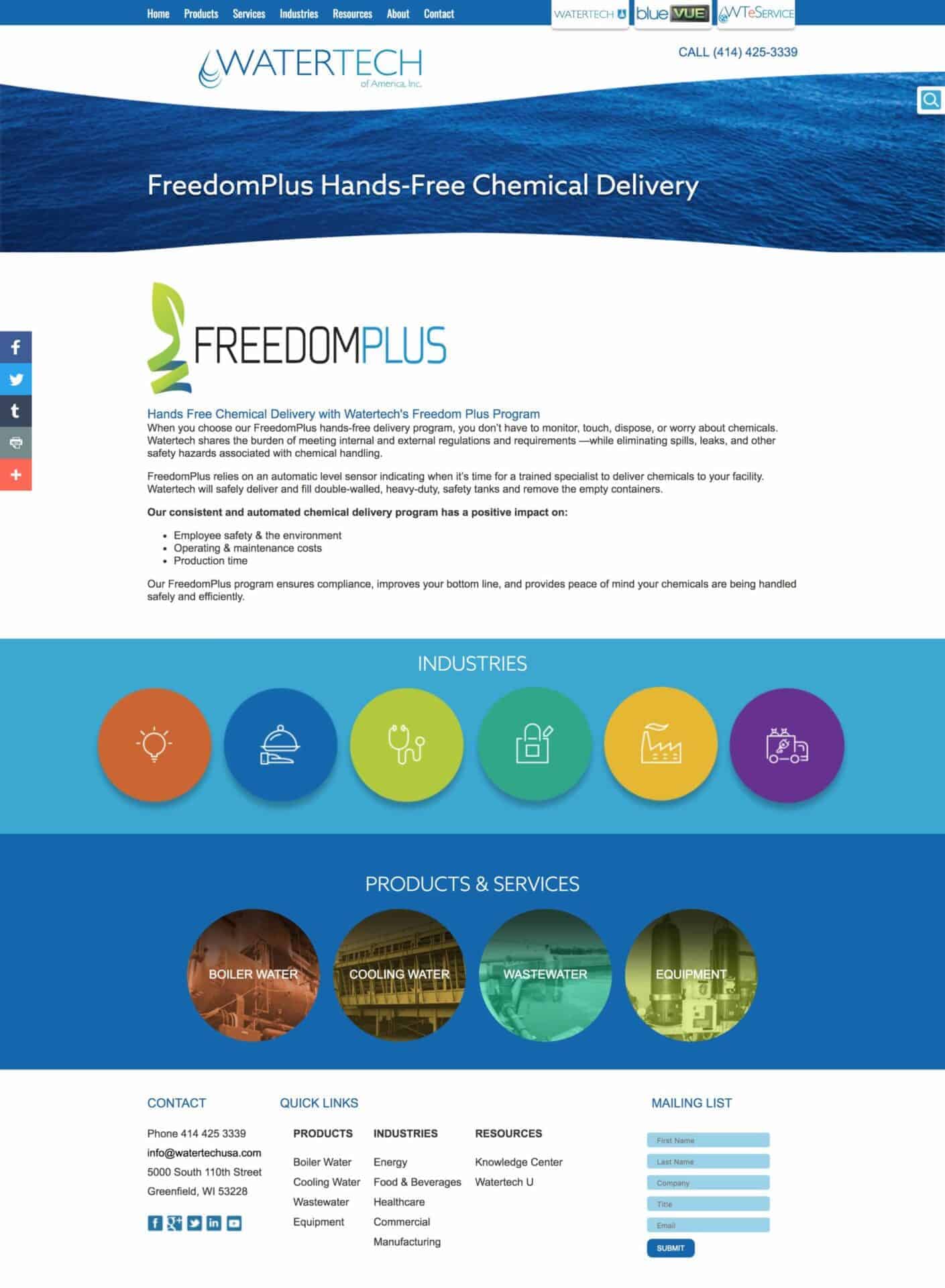 Products promotional layout.