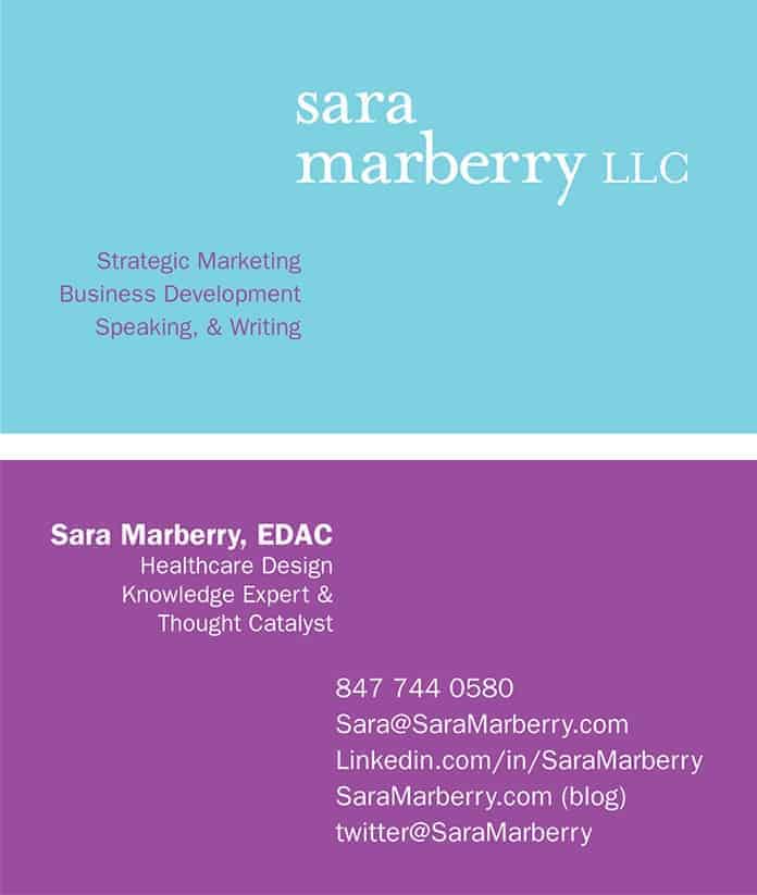 Double sided business card.