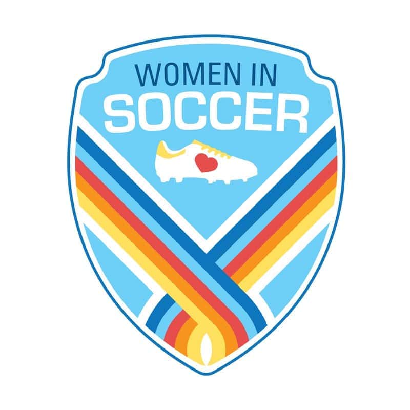 Rainbow crest featuring soccer shoe
