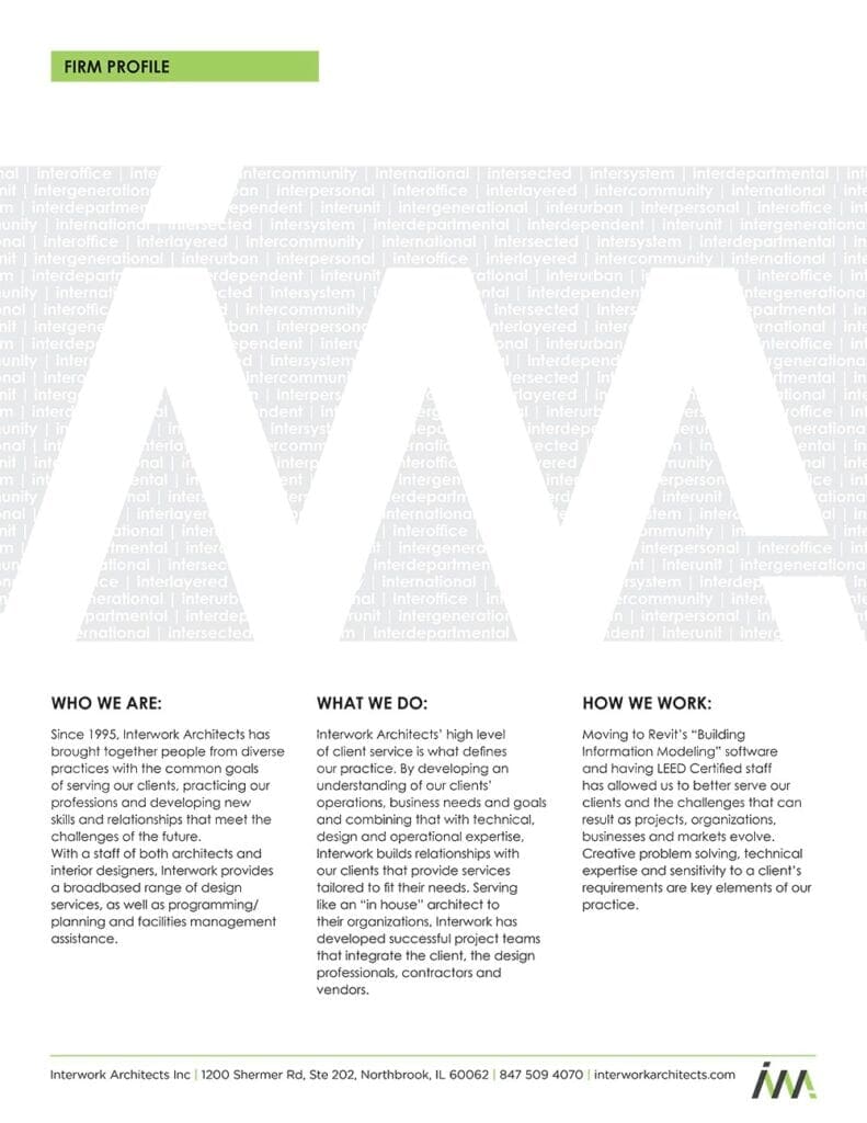 Proposal template, firm profile.