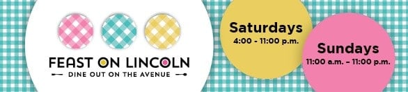 Digital banner ad - image to promote Feast on Lincoln outdoor dining event