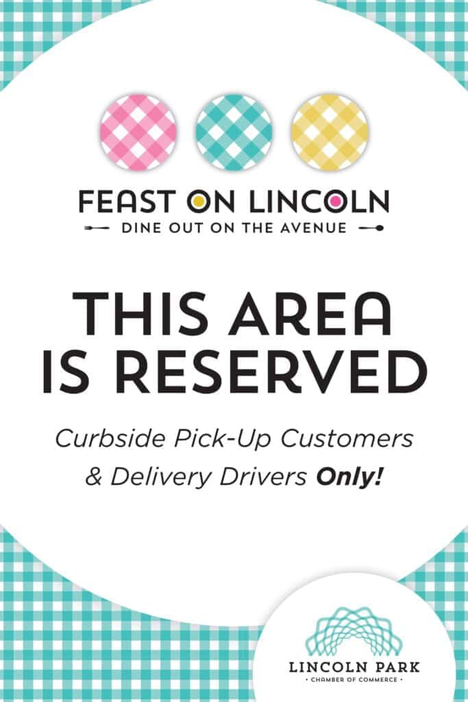 A Frame Signage "This Area Is Reserved" - Curbside pickup notice