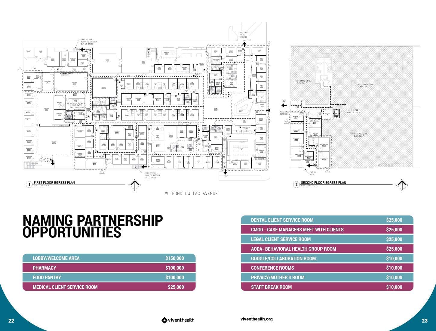 Floorplan and naming opportunities.