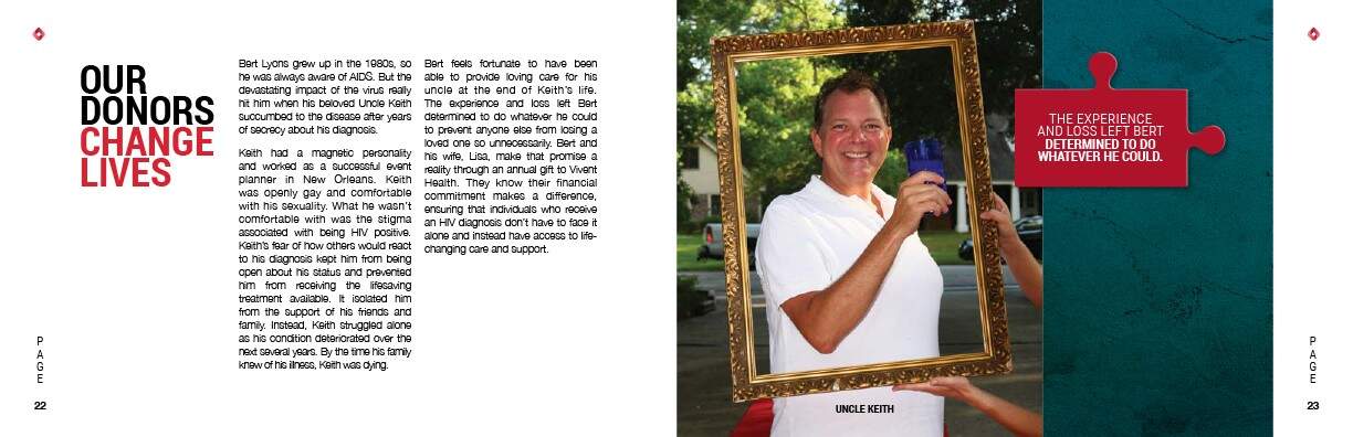 Focus on donors lifesaving charitable giving.